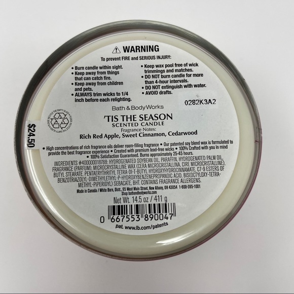 NEW Bath & Body Works Candle ‘Tis the Season 3wick - Picture 3 of 4